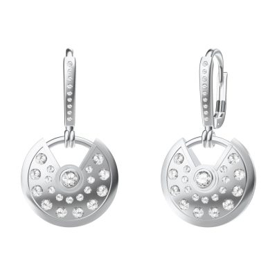 KDY-F1812003 12MM满钻圆盘耳环圆幸运符耳环