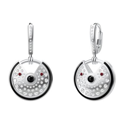KDY-B2018343 17.5MM满钻圆盘圆幸运符耳环耳环