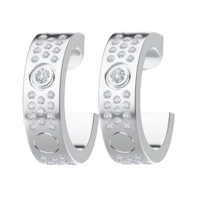 KDY-S1841373满钻螺丝耳环C形耳钉