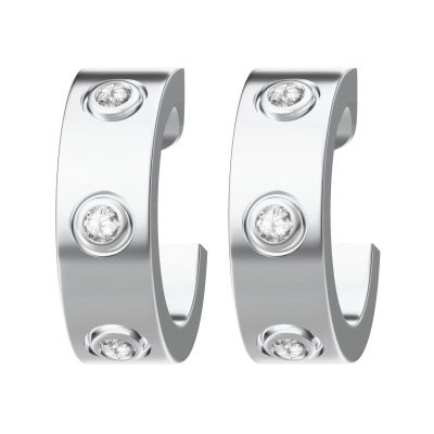 KDY-N7568603三钻耳环螺丝耳环C形耳钉