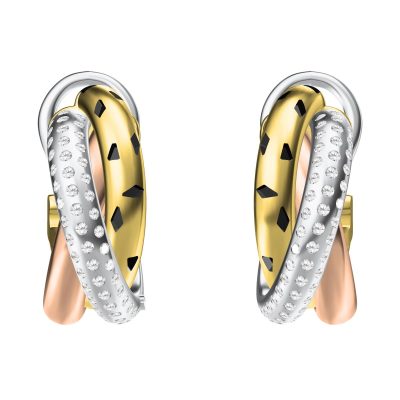 KDY-B48393933色连环耳环半镶&豹纹