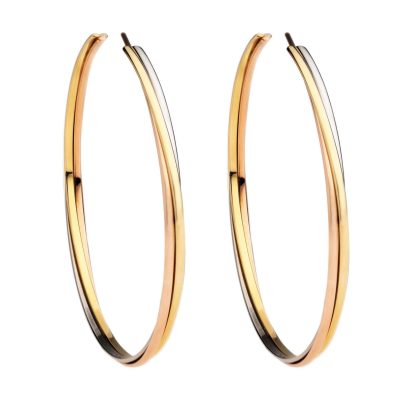 KDY-B8020100三环分色大圆环耳钉