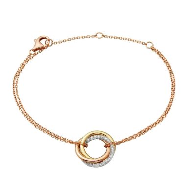 KDY-B6059017三环分色单排钻圆环手链