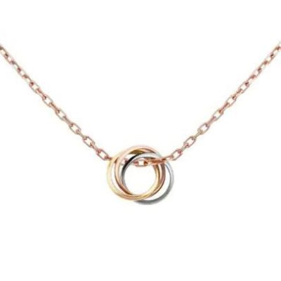 KDY-B7224574三环三色光金圆环吊坠