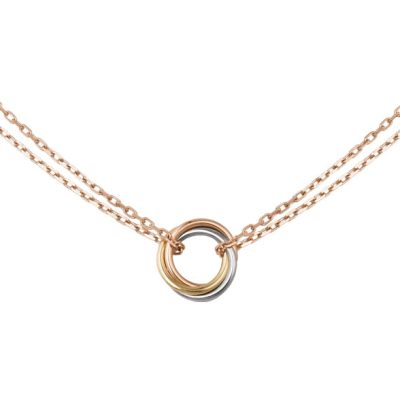 KDY-B7218200三环三色光金圆环吊坠