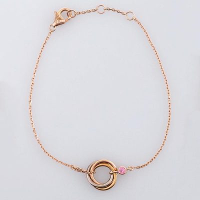 KDY-N2754067三环三色光金圆环手链