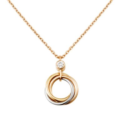 KDY-B7223500三环三色光金圆环吊坠