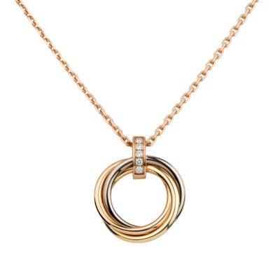 KDY-B7058700客版三环分色光金圆环吊坠