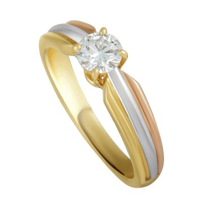 KDY-N5214035三环四爪单头戒分色戒指