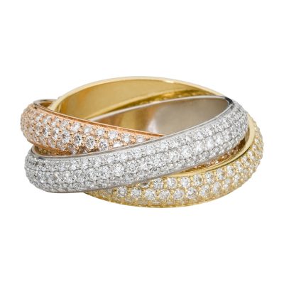 KDY-N4210700三环分色三行石戒指