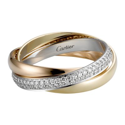 KDY-B4086000 2.8mm三环两行石客版分色戒指