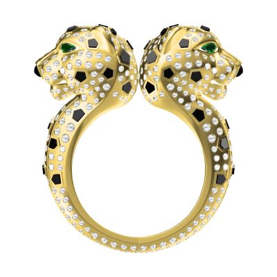 KDY-O2469648双豹头戒指