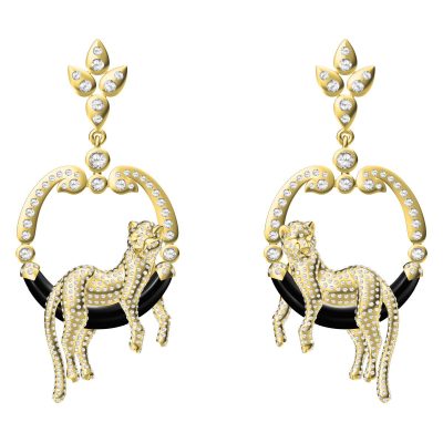 KDY-J6572070豹躺圈弯月豹耳环