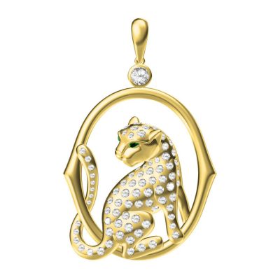 KDY-R3442701豹躺圈LOGO外框豹身3