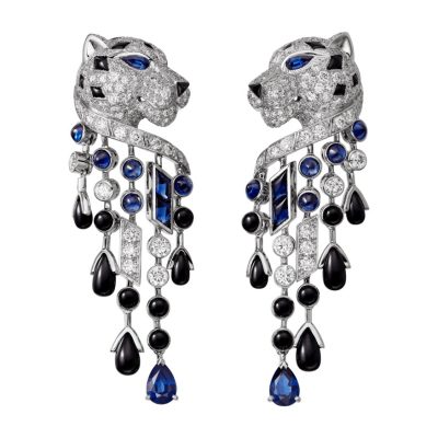 KDY-H8000657豹子侧头吊链耳环