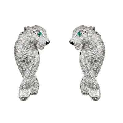 KDY-N8288693小号满钻叉臂豹子耳环