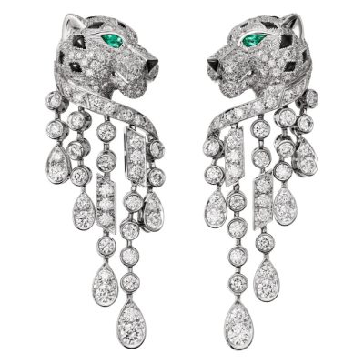 KDY-H8000656豹子侧头吊链耳环