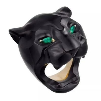 KDY-N4244109陶瓷豹戒面机械豹戒指