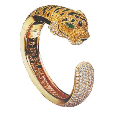 KDY HP600374老虎直身开口手镯