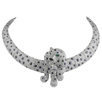 KDY-B7372797前趴双脚豹项链