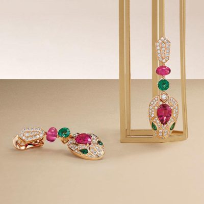 BGL-OR209651扁头蛇头彩宝耳环