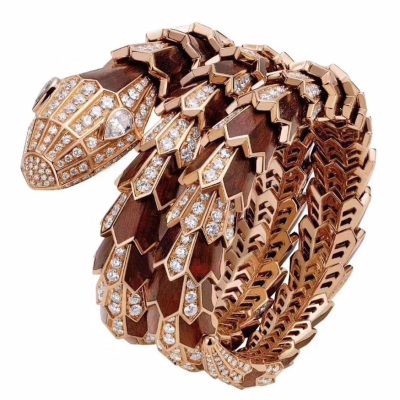 BGL-BR839564刺身蛇手镯木纹半钻