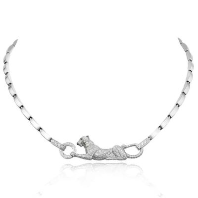 KDY-N7058600侧身豹子直链项链