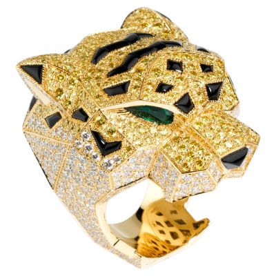 KDY-H4230600面机械豹老虎戒指