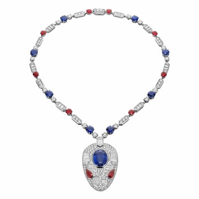 BGL-261812蛇头款彩宝满钻项链