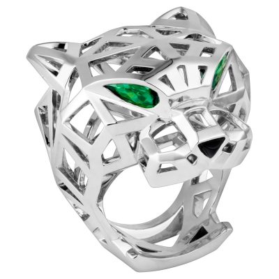 KDY-N4730900客版光金机械镂空豹子戒指