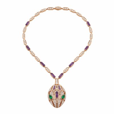 BGL-261704蛇头款实心活动款满钻彩宝项链