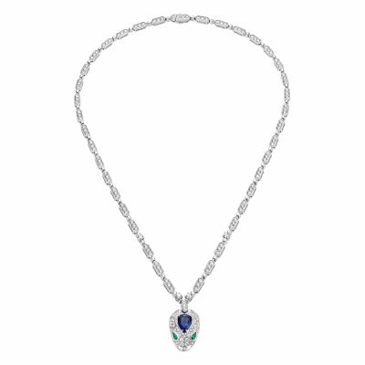 BGL-355354蛇头款彩宝满钻项链