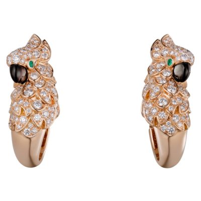 KDY-N8515092满钻鹦鹉耳圈耳拍耳环