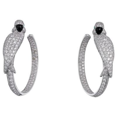 KDY-N8515074满钻鹦鹉耳环耳圈