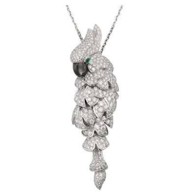 KDY-N3109100大号满钻鹦鹉吊坠