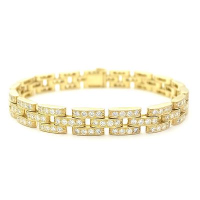 KDY-N7845235满钻三排坦克手链