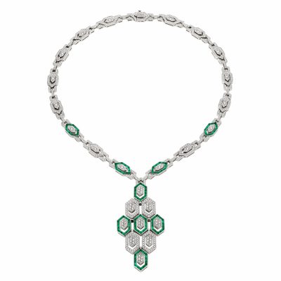 BGL-353843蛇蜂巢满钻项链