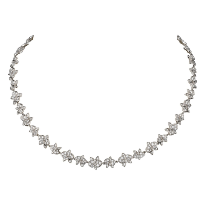 KDY-N7219800满钻蝴蝶花项链