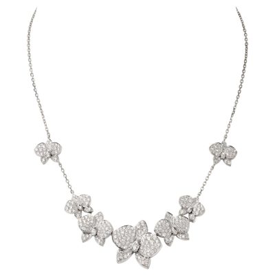 KDY-N7056800满钻蝴蝶花项链