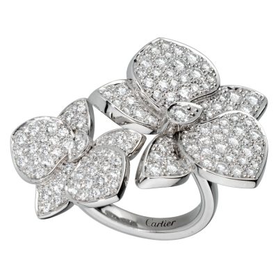 KDY-N4211500双蝴蝶花扭臂戒指