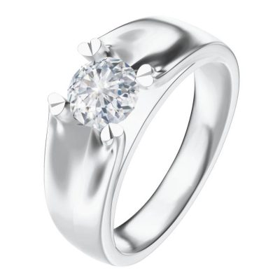 KDY-N3828466四爪凹面臂约1ct钻戒指
