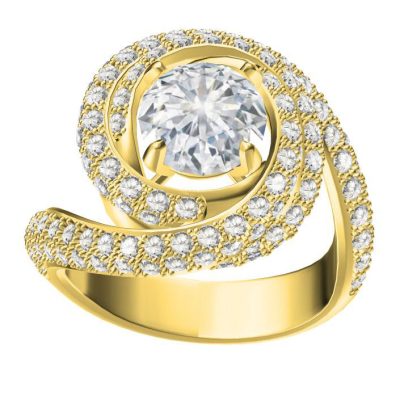 KDY-DK851353三环两排钻扭臂戒