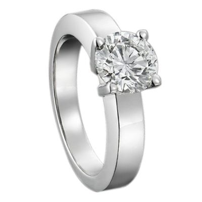 KDY-N4184900四爪光金直臂钻戒指1ct