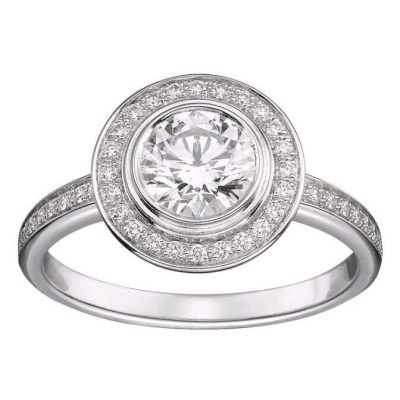 KDY-D4167040圆头包边围石镶石直臂戒指