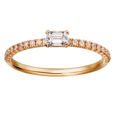 KDY-B4216700石四爪(交叉)镶钻直臂钻戒指