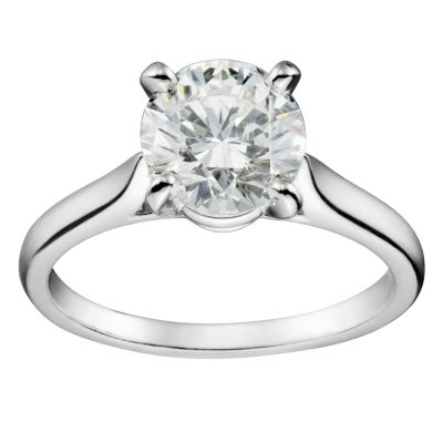 KDY-N4163600交叉四爪光金尖嘴直臂约0.8ct戒指指