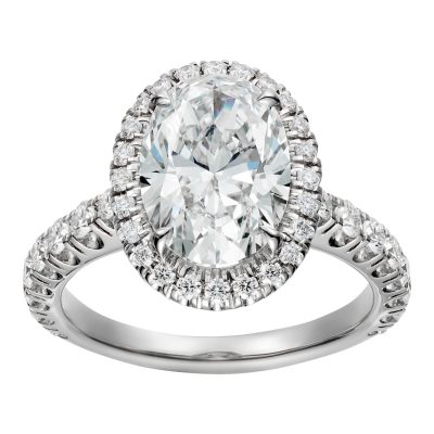 KDY-N4751900蛋形围石镶钻直臂戒指主石8.48x5.44x3.2mm