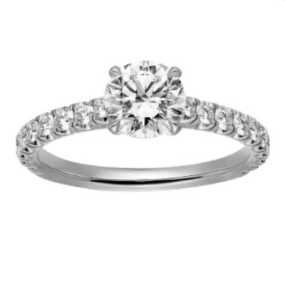 KDY-N4761460四爪镶钻尖直臂戒指