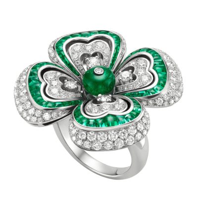 BGL-261929四叶草、彩宝、满钻戒指