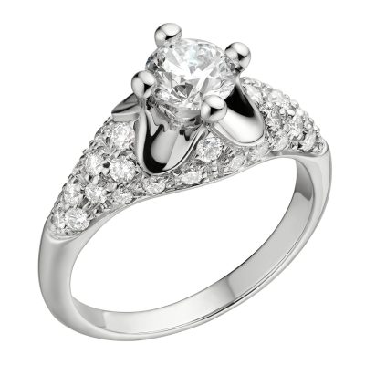 BGL-AN852267四珠爪镶石臂十字四爪戒指0.5ct